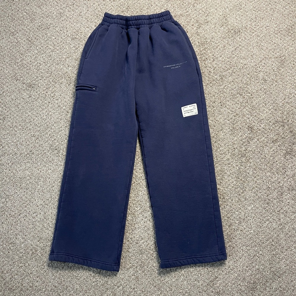 Comfrt Unisex Sweatpants Pull On Straight Leg Athletic Casual M Blue